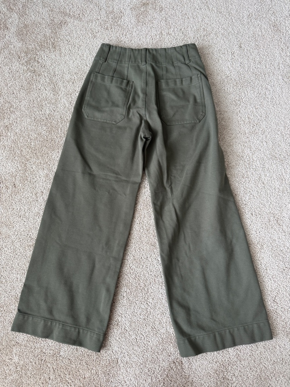 Anthropologie Maeve The Collette Wide Leg Pointe Crop Pants Green - Picture 3 of 9